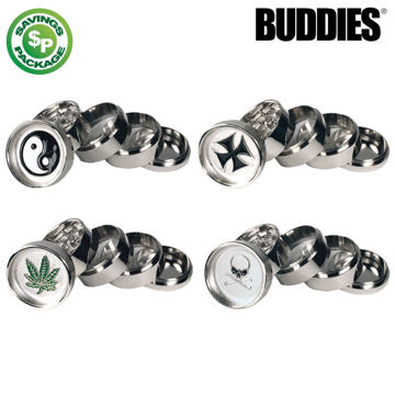 Picture of BUDDIES MT4 METAL GRINDER WITH 2 SIFTERS - SAVINGS PACK