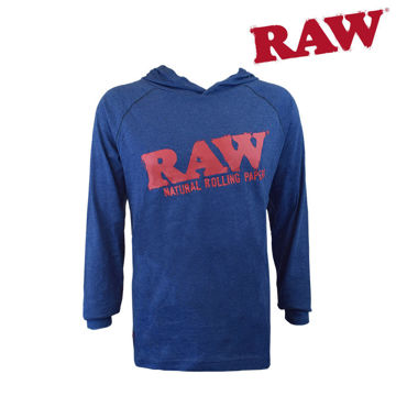 Picture of ROLLING PAPERS X RAW - LIGHTWEIGHT NAVY HOODIE
