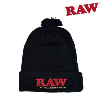 Picture of RAW POMPOM HAT BLACK