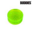 Picture of BUDDIES PLASTIC 2.25" GRINDERS w/DIAMOND TEETH & MAG, BOX/16, INCL: CLEAR, BLUE, GREEN & RED