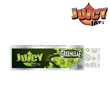Picture of JUICY JAY SUPER FINE GREEN LEAF ROLLING PAPERS 1 1/4 SIZE, PACK/32, BOX/24