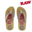 Picture of RAW LADIES RED &amp; BROWN FLIP FLOP SANDAL w/IMPRINT SIZE 8, SOLD INDIVIDUALLY